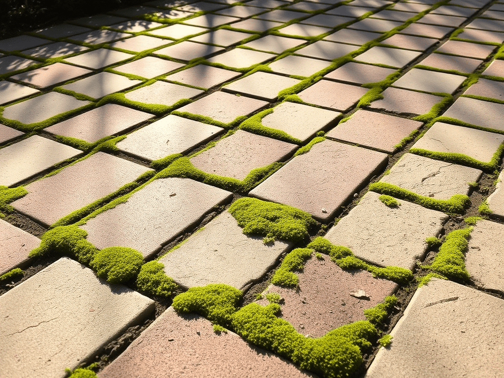 aplikator z impregnatem na świeżo wyczyszczoną kostkę brukową